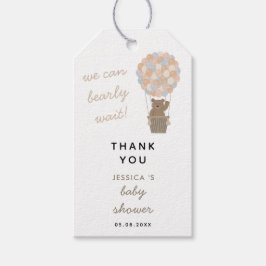 Bear Balloons Gender Neutral Baby Duwer Gefallen Geschenkanhänger