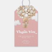 Bear Balloons Girl Baby Shooter Geschenkanhänger (Vorderseite)