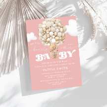 Bear Balloons Girl Bearly Wait Baby Dusche