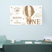 Bear Balloons Junge Mädchen 1. Geburtstag Banner (Messeveranstaltung)