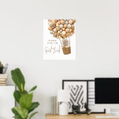 Bear Balloons Modern Baby Showbook Poster (Heimbüro)