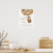 Bear Balloons Modern Baby Showbook Poster (Küche)