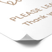 Bear Balloons Modern Baby Showbook Poster (Ecke)