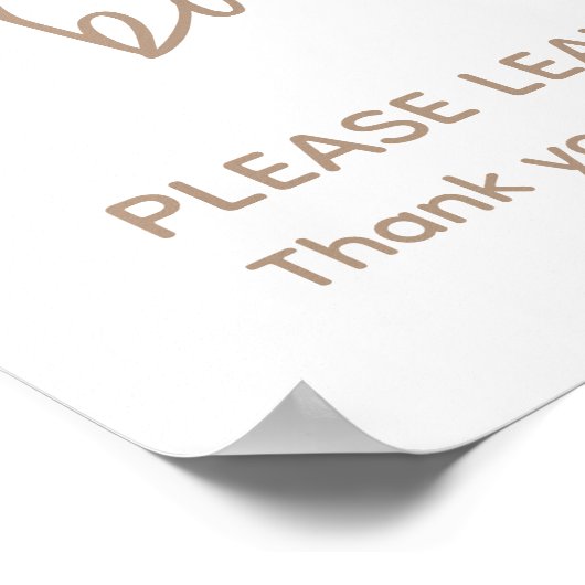 Bear Balloons Modern Baby Showbook Poster (Ecke)