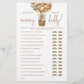 Bear Balloons Modern Gender Neutra Duwer Game (Vorderseite)