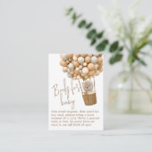 Bear Balloons Moderne geschlechtsneutrale Babydusc Begleitkarte (Stehend Vorderseite)