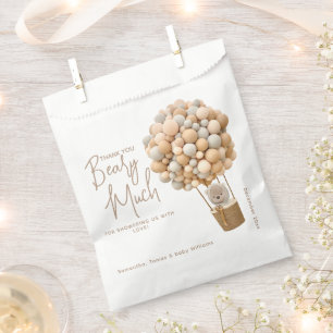 Bear Balloons Moderne geschlechtsneutrale Babydusc Geschenktütchen