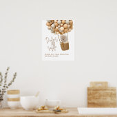 Bear Balloons Moderne geschlechtsneutrale Babydusc Poster (Küche)