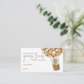 Bear Balloons Modernes Baby Showspiel Begleitkarte (Stehend Vorderseite)