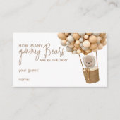 Bear Balloons Modernes Baby Showspiel Begleitkarte (Vorderseite)