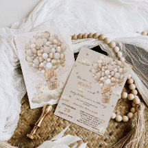 Bear Balloons Neutral Gold Baby Shower