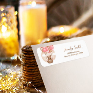 Bear Balloons Pink Boho Bearly Wait Baby Dusche