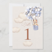 Bear Balloons Tischnummer und Gastnamen (Rückseite)