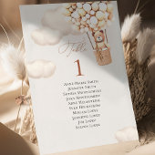 Bear Balloons Tischnummer und Gastnamen