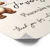 Bear Balloons warten Baby Shower Favoriten Poster (Ecke)