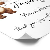 Bear Balloons warten Baby Shower Favoriten Poster (Ecke)