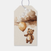 Bear Balloons Wolken warten Baby Dusche Danke Geschenkanhänger (Rückseite)