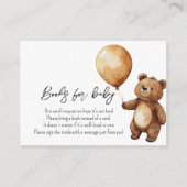Bear Balloons Wolken warten Baby-Dusche frühzeitig Begleitkarte (Vorderseite)