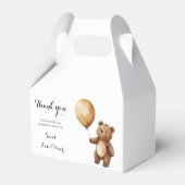 Bear Balloons Wolken warten Baby-Dusche frühzeitig Geschenkschachtel (Rückseite)