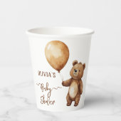 Bear Balloons Wolken warten Baby-Dusche frühzeitig Pappbecher (Vorderseite)