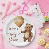 Bear Balloons Wolken warten Baby-Dusche frühzeitig Pappteller (Party)