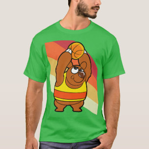 Bear Basketball Player Animal Funny Premium T-Shirt