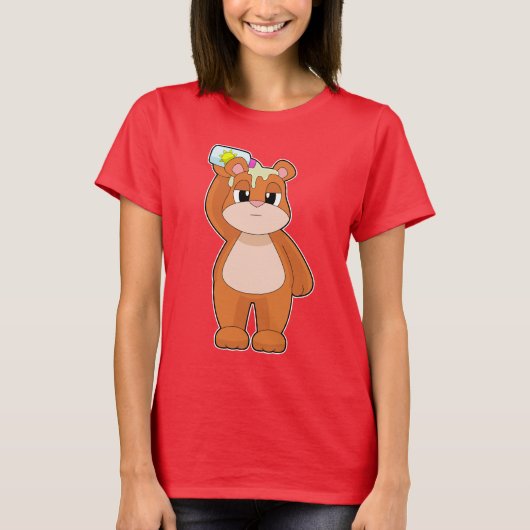Bear Beach Sunscreen Summer T-Shirt (Vorderseite)