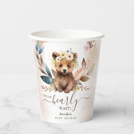 Bear Bear Baby Shooting Paper Cup Pappbecher (Vorderseite)