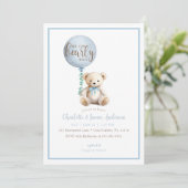 Bear Bear Baby Shower Einladung (Stehend Vorderseite)