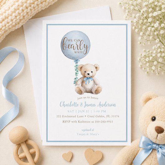 Bear Bear Baby Shower Einladung
