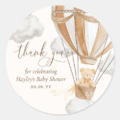 Bear Bear Bear Bear Bearly Wait Tan Teddy Danke Ba Runder Aufkleber (Vorderseite)