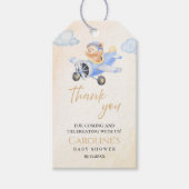 Bear Bear Bear Bear im Flugzeug - Danke Geschenkanhänger (Vorderseite)