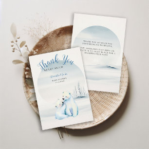 Bear Bear Cub Baby Boy Shoounter Dankeskarte