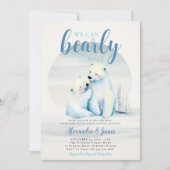 Bear Bear Cub Baby Boy Shoounter Einladung (Vorderseite)