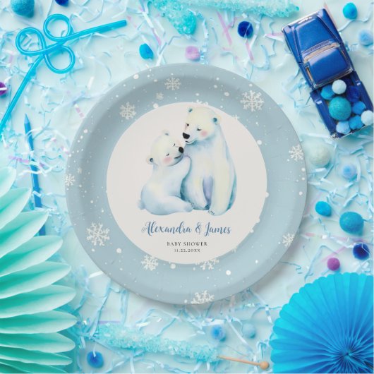 Bear Bear Cub Baby Boy Shoounter Pappteller (Party)