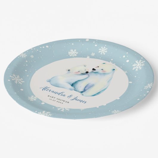 Bear Bear Cub Baby Boy Shoounter Pappteller (Schrägansicht)