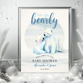 Bear Bear Cub Baby Dusche Willkommen Poster