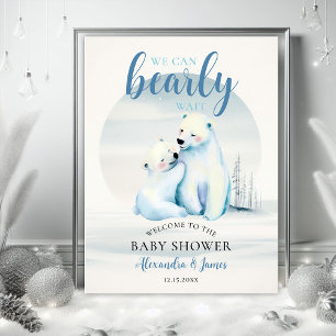 Bear Bear Cub Baby Dusche Willkommen Poster