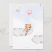 Bear Bear Girl Baby Showdusche Einladung (Rückseite)