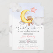 Bear Bear Girl Baby Showdusche Einladung (Vorne/Hinten)