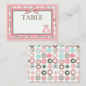 Bear Bear Girl Tischkarte flach Mini Platzkarte (Vorne/Hinten)