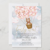 Bear Bear Girl Winter Baby Showdusche Einladung (Vorderseite)
