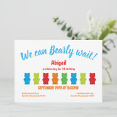 Bear Bear Kid's Birthday Einladung (Stehend Vorderseite)