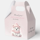 Bear Bear Pink Babydusche groß abwarten Geschenkschachtel (Rückseite)