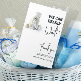 Bear Bear Pink Girl Baby Shooter Dankeskarte