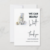 Bear Bear Pink Girl Baby Shooter Dankeskarte (Vorderseite)