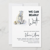 Bear Bear Pink Girl Baby Shooter Einladung (Vorderseite)