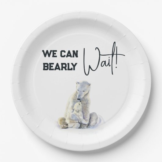 Bear Bear Pink Girl Baby Shooter Pappteller (Vorderseite)