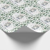 Bear Bear Winter Baby Showdusche abwarten Geschenkpapier (Ecke)