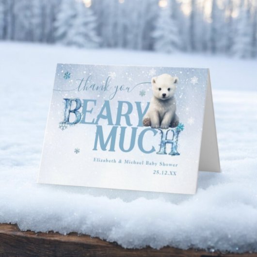 Bear Bear Winter - Moderne Bear Wait Dankeskarte